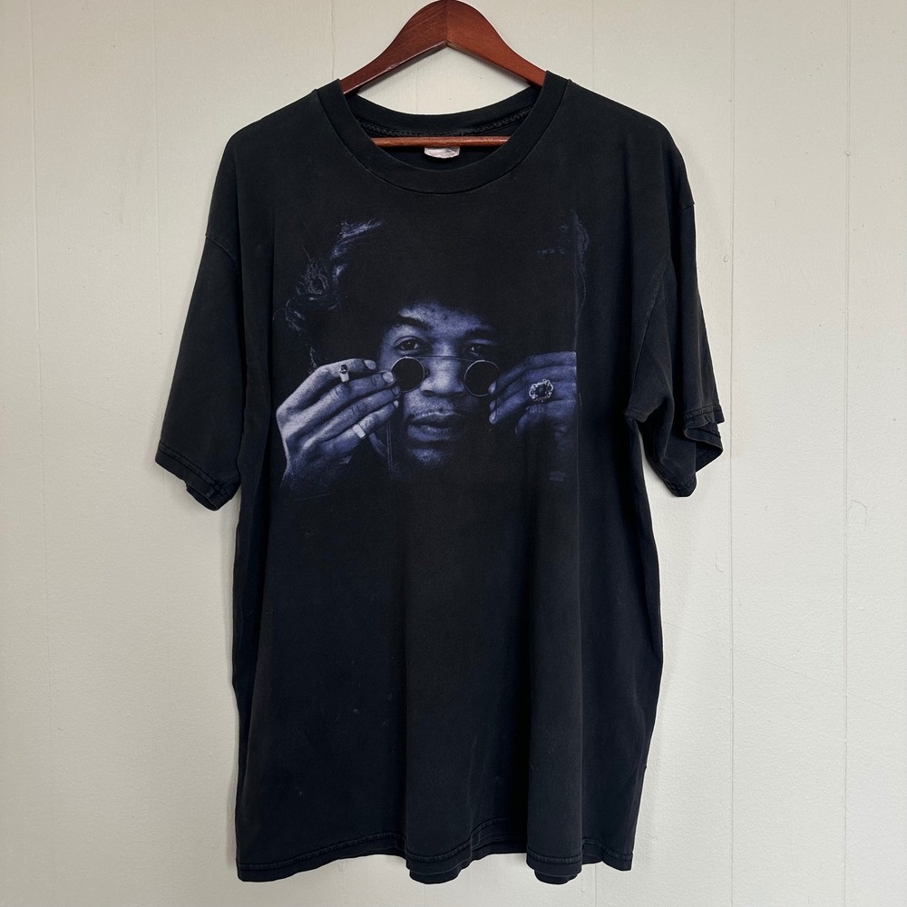 90s Jimi Hendrix Purple Haze Single Stitch Tee Size XL Black